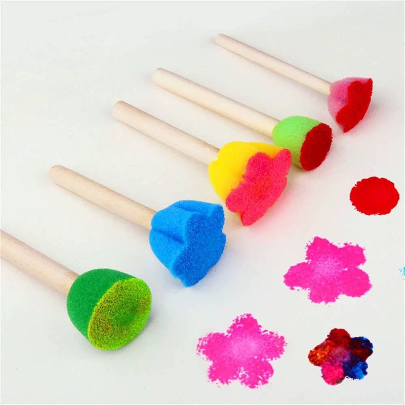 Photography Technique - 5 Buah Stempel Spons Bunga Warna-warni