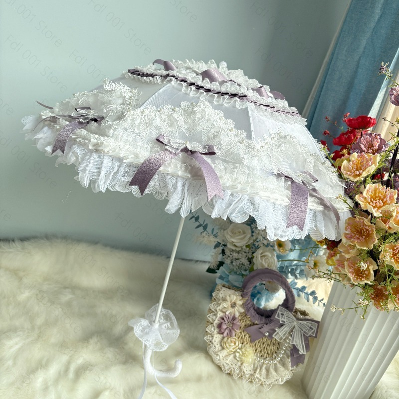 Photography Umbrella - Payung Lolita Girl Heart Princess Ungu