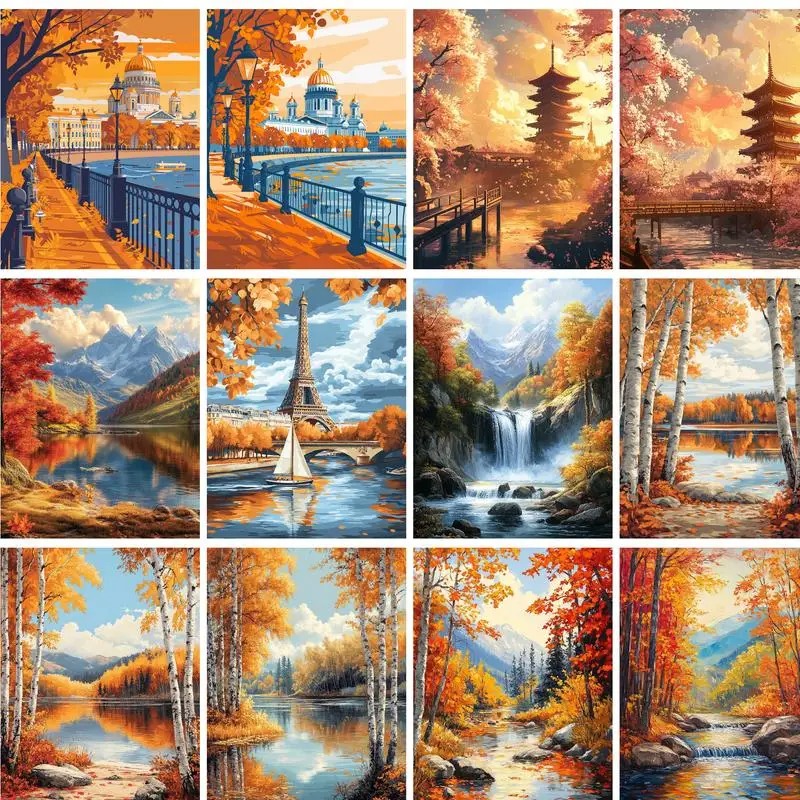 Photography Trend - Lukisan Dengan Angka 40x50cm Di Atas