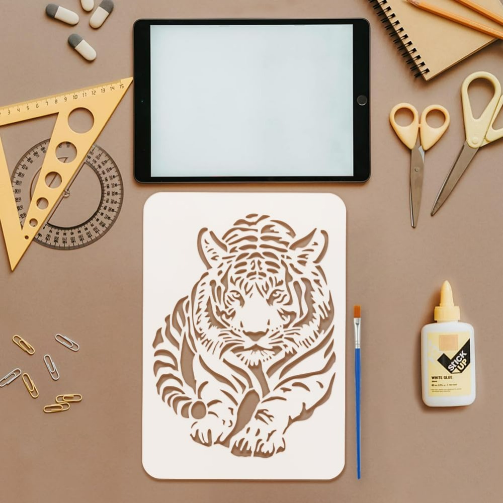 Stensil Harimau dengan Kuas Ca - Photography Technique ulasan dan harga