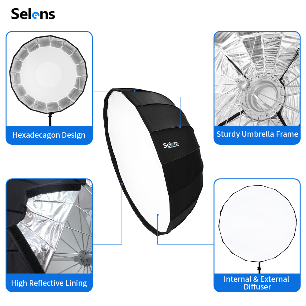 Selens 85Cm Payung Radar Softb - Photography Umbrella Lights ulasan dan harga