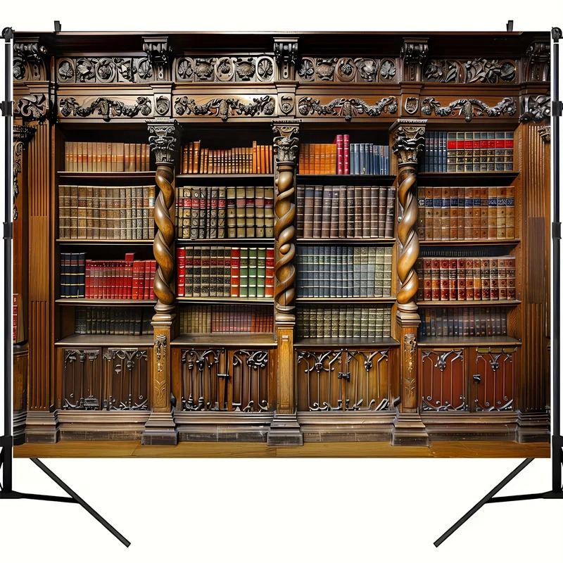 Rak buku antik dengan buku-buk - Photography Yearbook ulasan dan harga