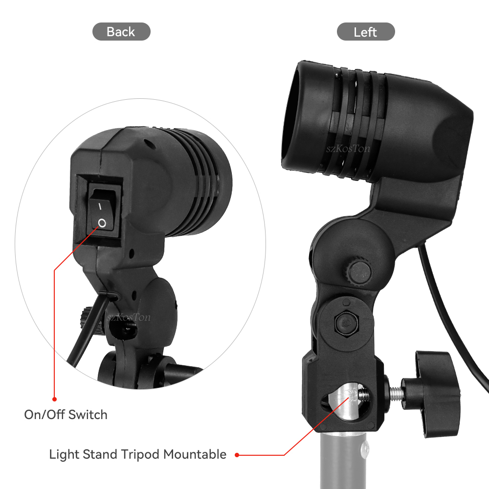 Pemegang bohlam kepala tunggal - Photography Umbrella Lights ulasan dan harga