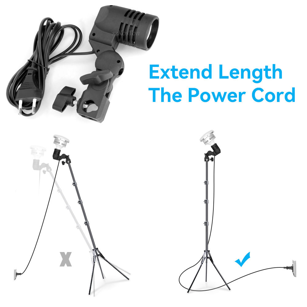 Dudukan bohlam kepala tunggal, - Photography Umbrella Lights ulasan dan harga