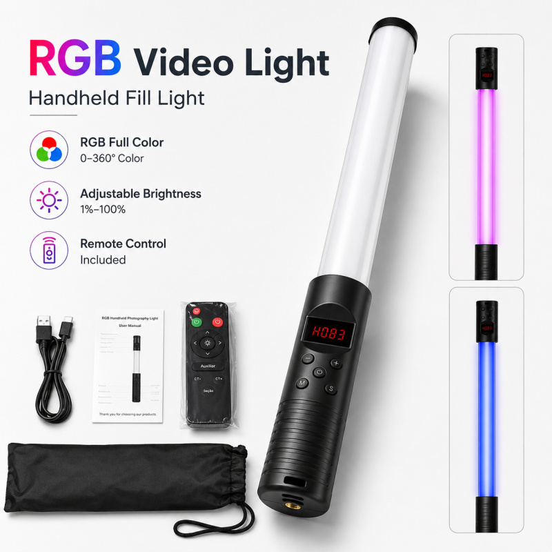 Tongkat Lampu Video RGB Gengga - Photography Umbrella Lights ulasan dan harga