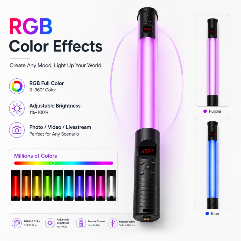 Tongkat Lampu Video RGB Gengga - Photography Umbrella Lights ulasan dan harga
